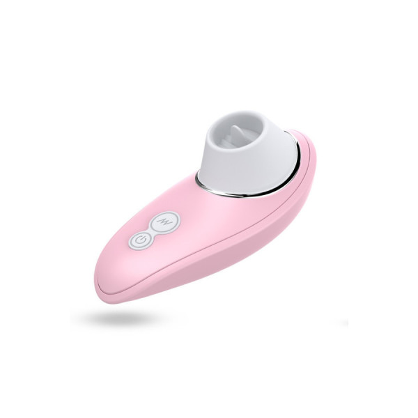 Vibromasseur rose à langue vibrante pour cunnilingus 
